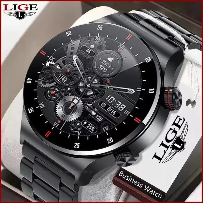 LIGE ECG PPG Bluetooth Call Smart Watch Sports Bracelet NFC