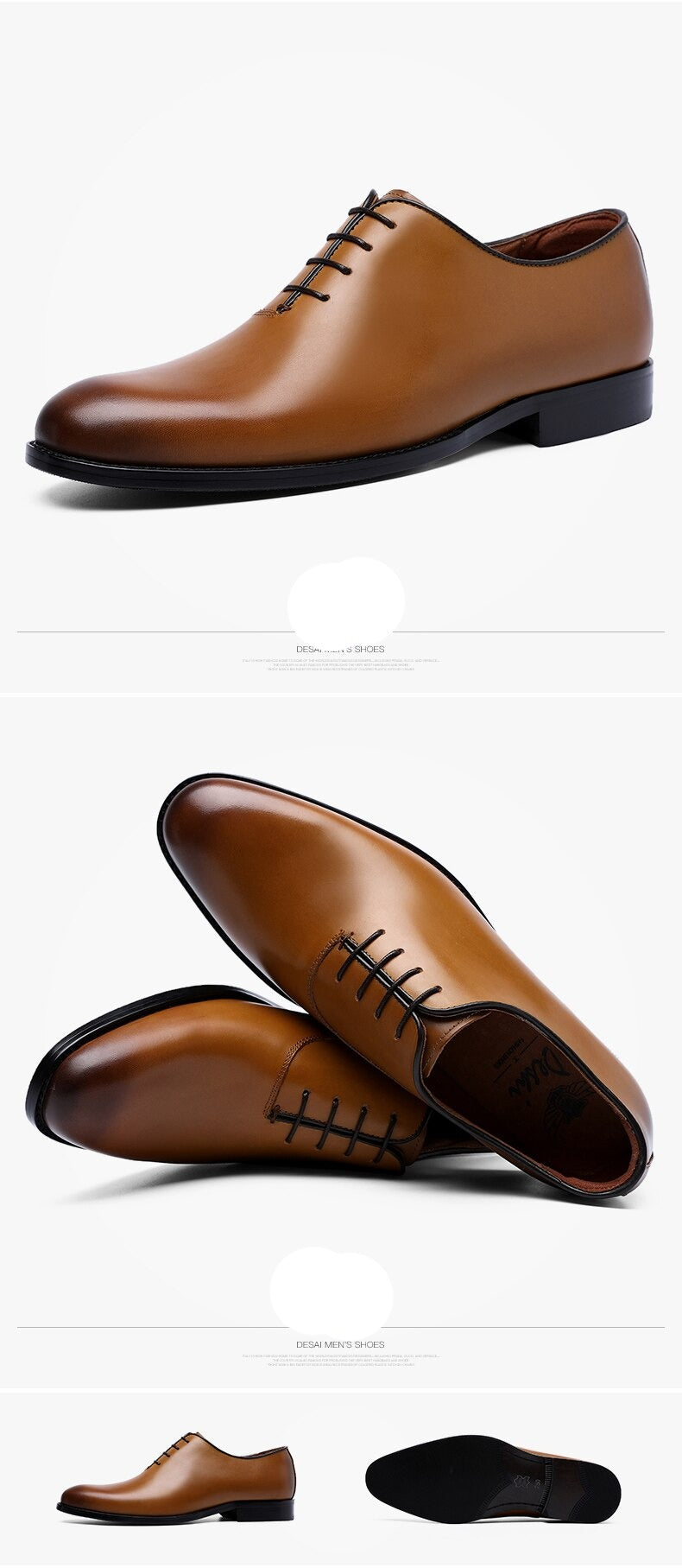 Italian Fashion Business Oxford Full Grain Leather Casual Shoes