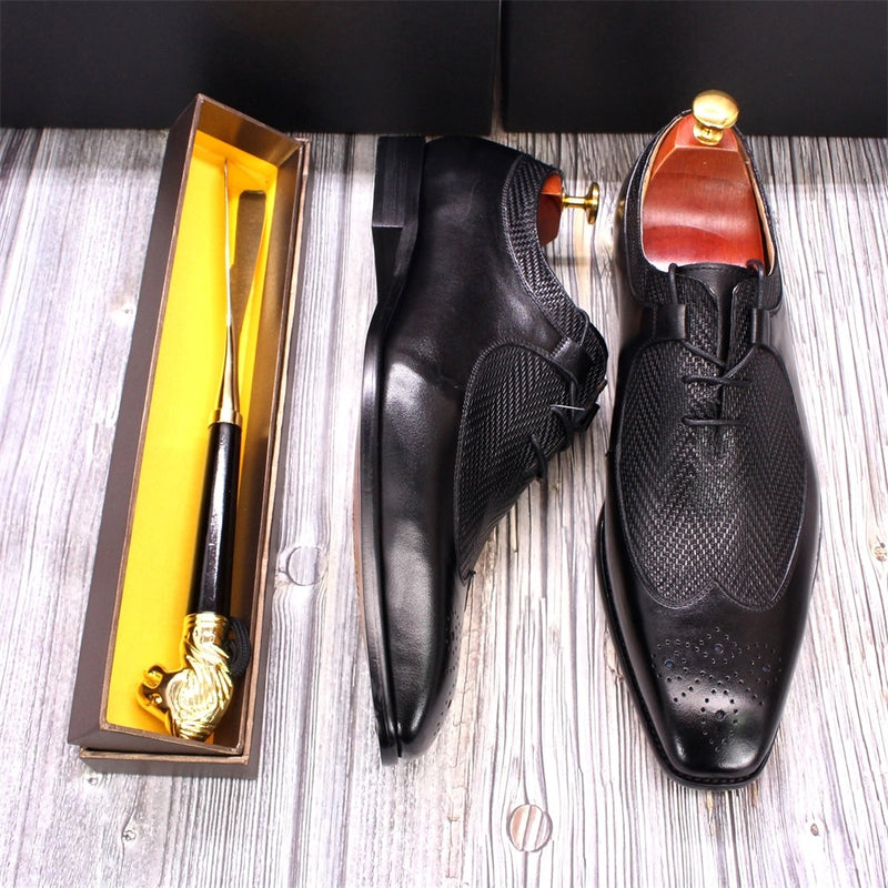 Luxury  Wingtip Genuine Leather Handmade Oxford