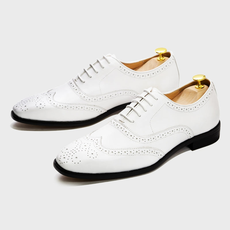 ParGrace  Genuine Leather Calfskin Lace-up Oxfords Brogue